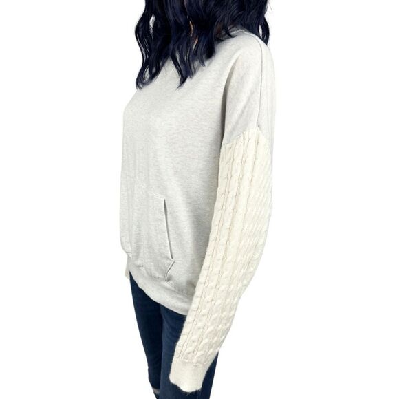 BKE Buckle Light Gray Knit Crewneck Cozy Knit Sweater - Picture 5 of 5